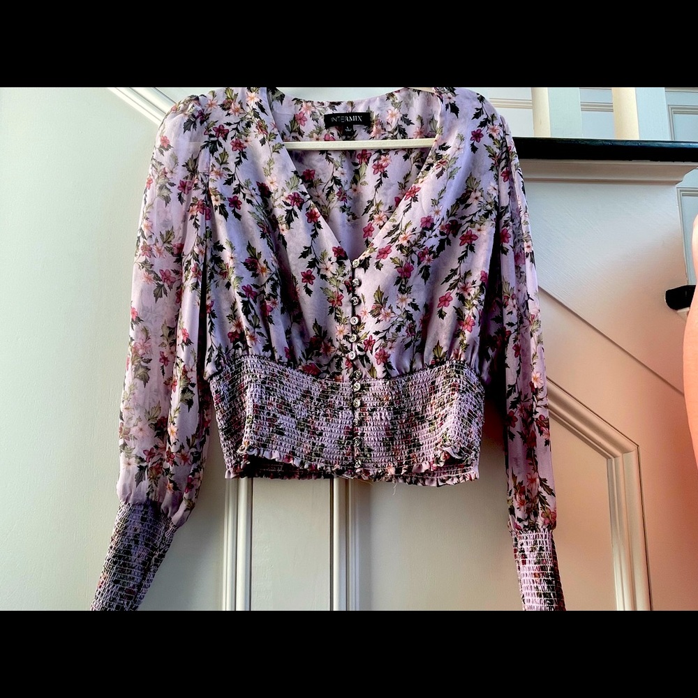 Intermix floral top size large